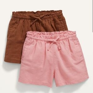 Old Navy Toddler Girls Linen Blend Pull On Shorts 2T